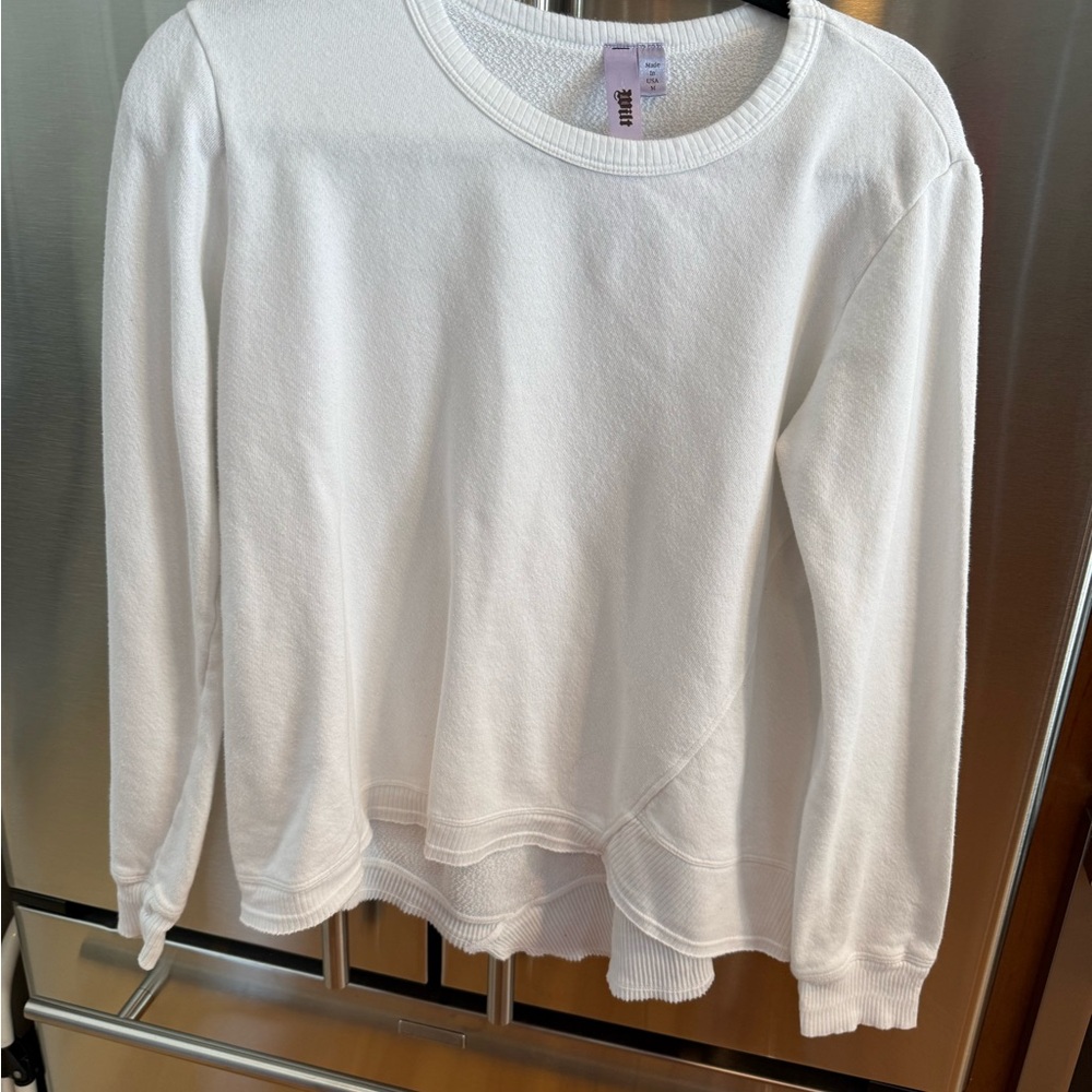 Wilt White Textured Sweatshirt